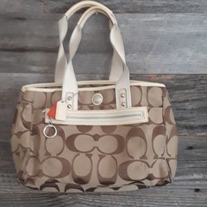 Coach Signature Canvas Khaki Tote